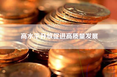 高水平开放促进高质量发展