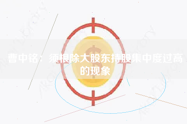 曹中铭：须根除大股东持股集中度过高的现象