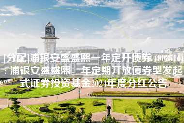[分配]浦银安盛盛熙一年定开债券 (008516): 浦银安盛盛熙一年定期开放债券型发起式证券投资基金2024年度分红公告